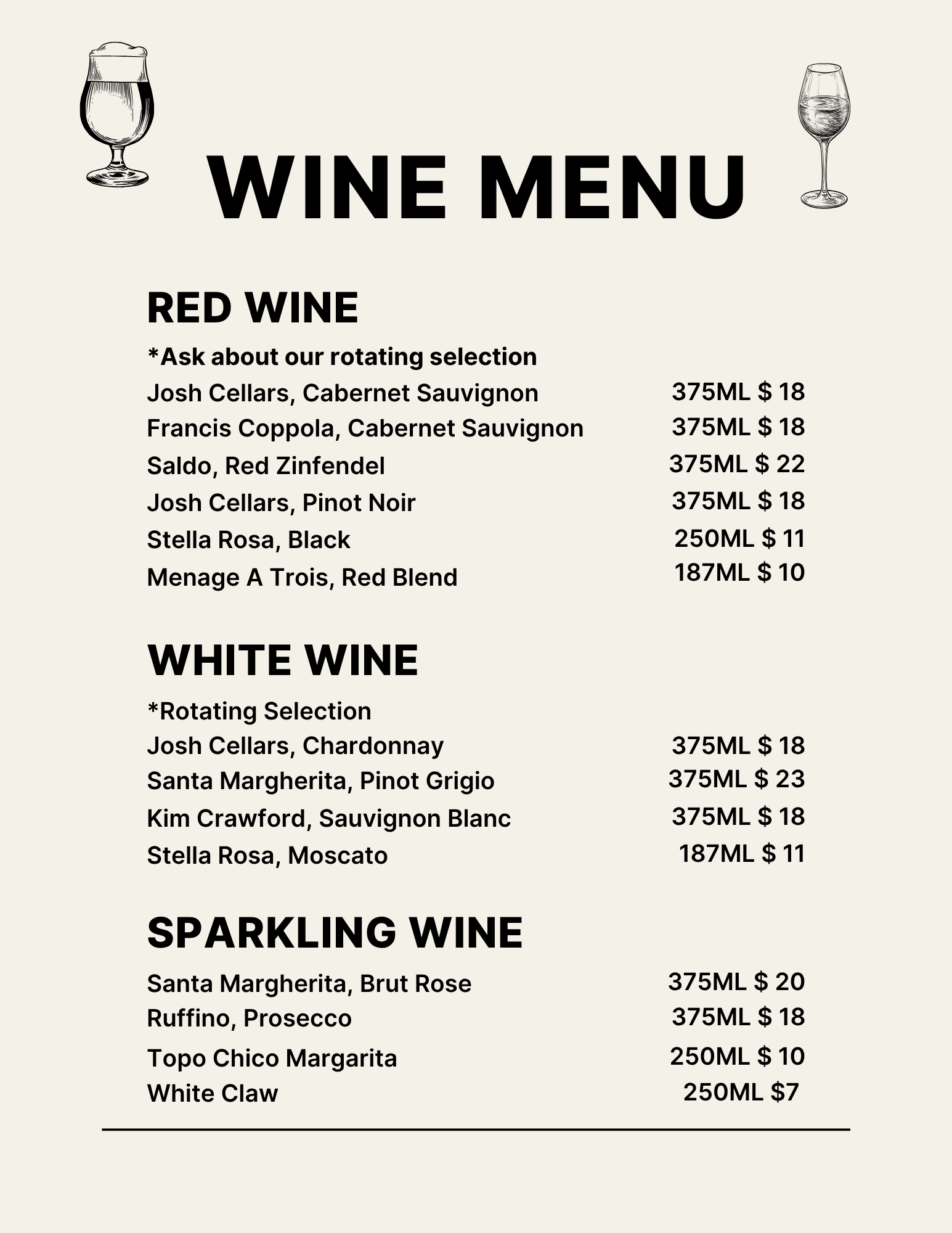 Drink Menu, Website
