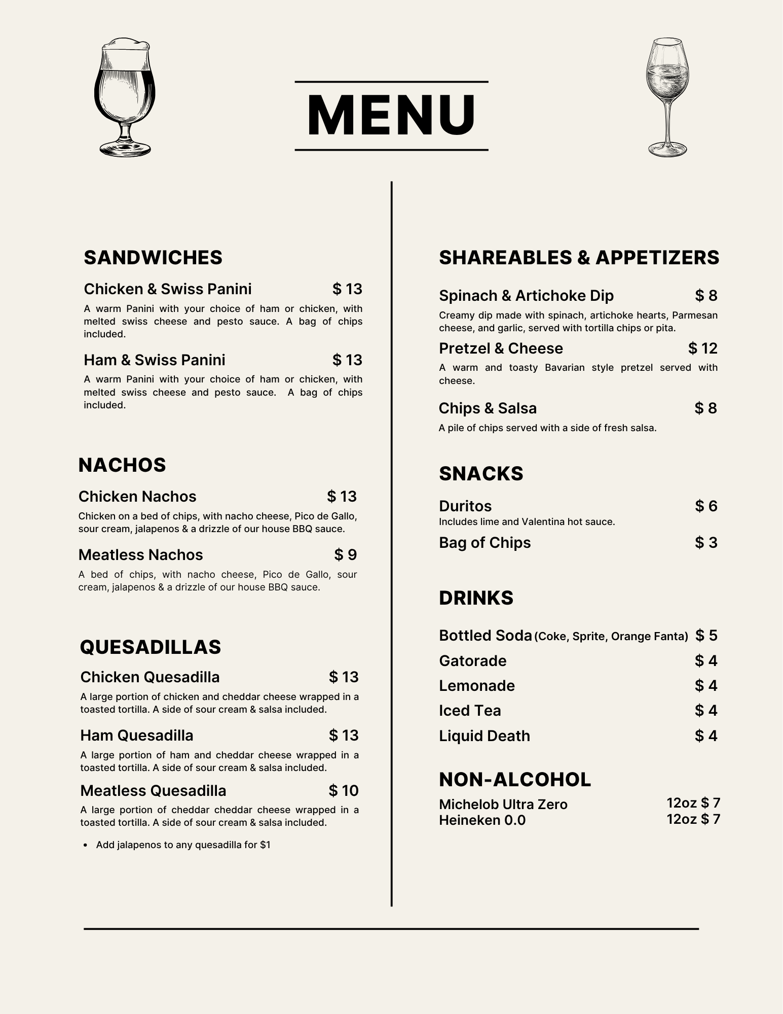 Food Menu